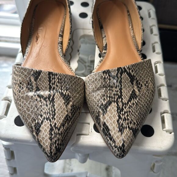 J.crew Women d'Orsay flats Pointed Size 8.5 Grey Black Cream Classic - Picture 6 of 6